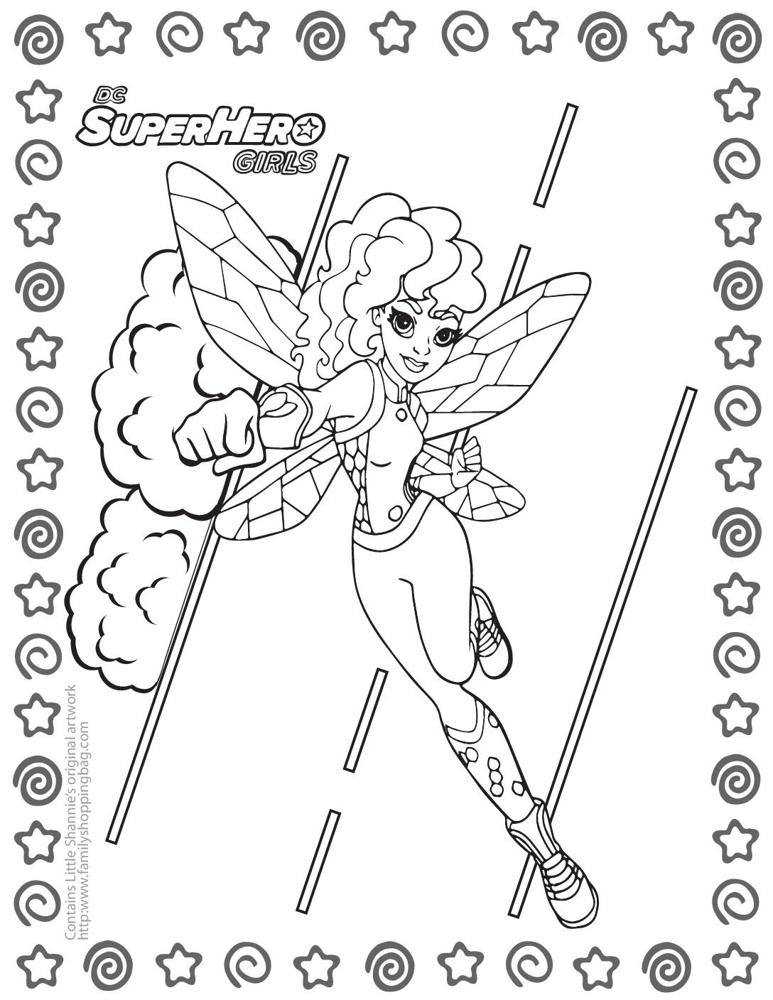 Coloring Page 2 DC Super Hero Girls