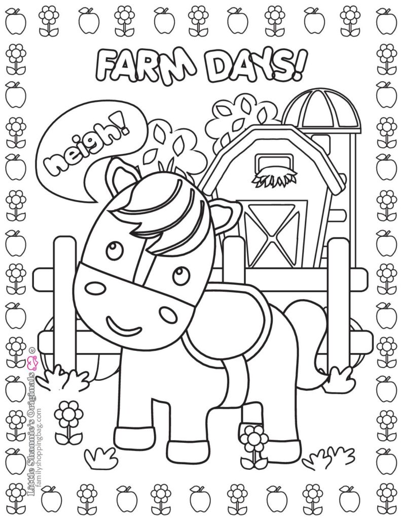 Coloring Page  Farm  pdf