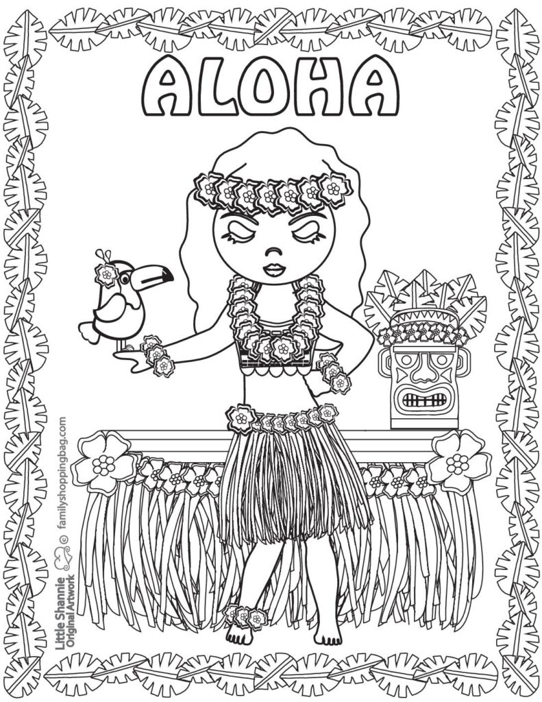 Coloring Page  Luau  pdf