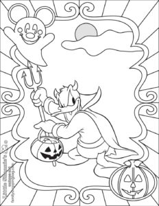 Coloring Page 2 Mickey Halloween