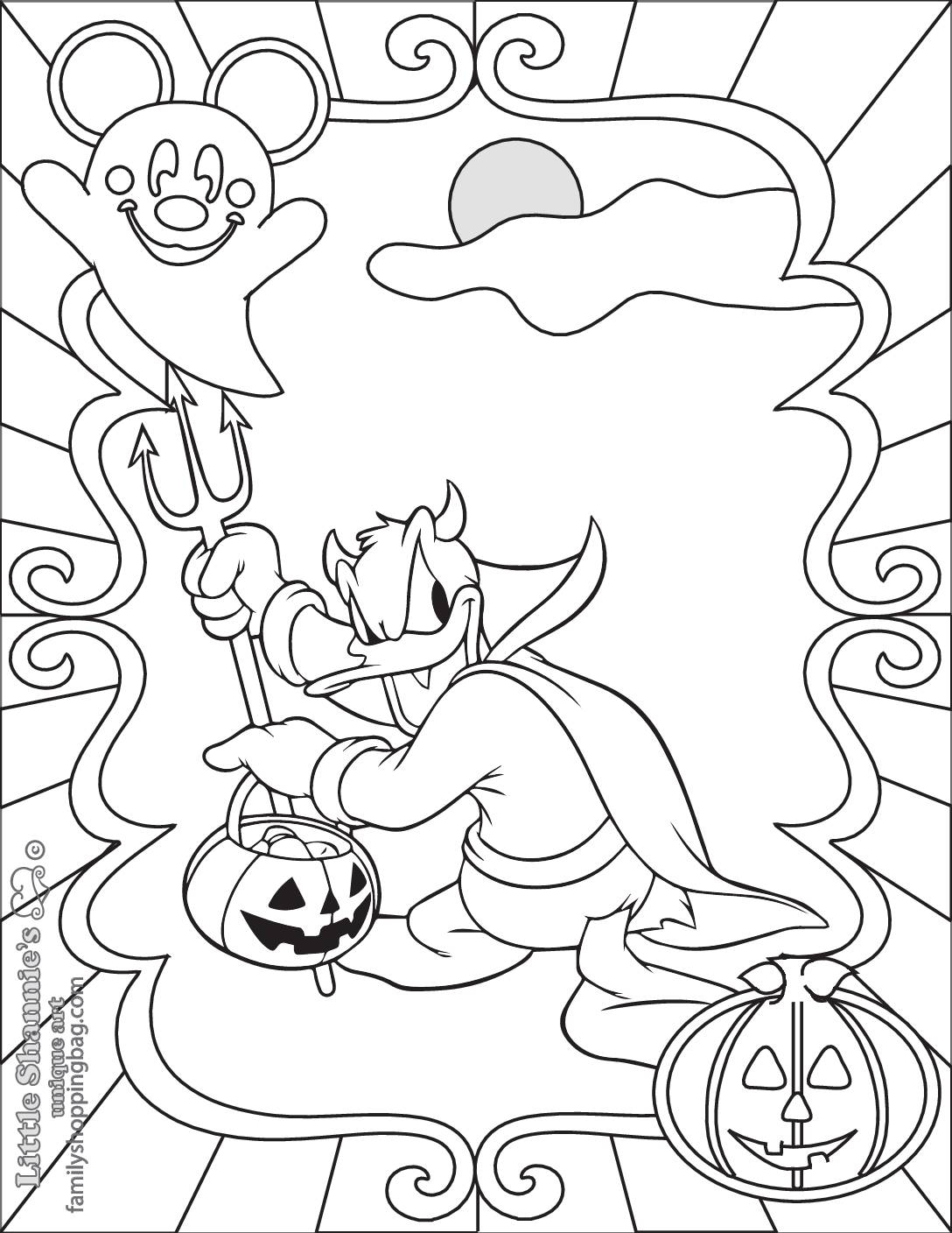 Coloring Page 2 Mickey Halloween