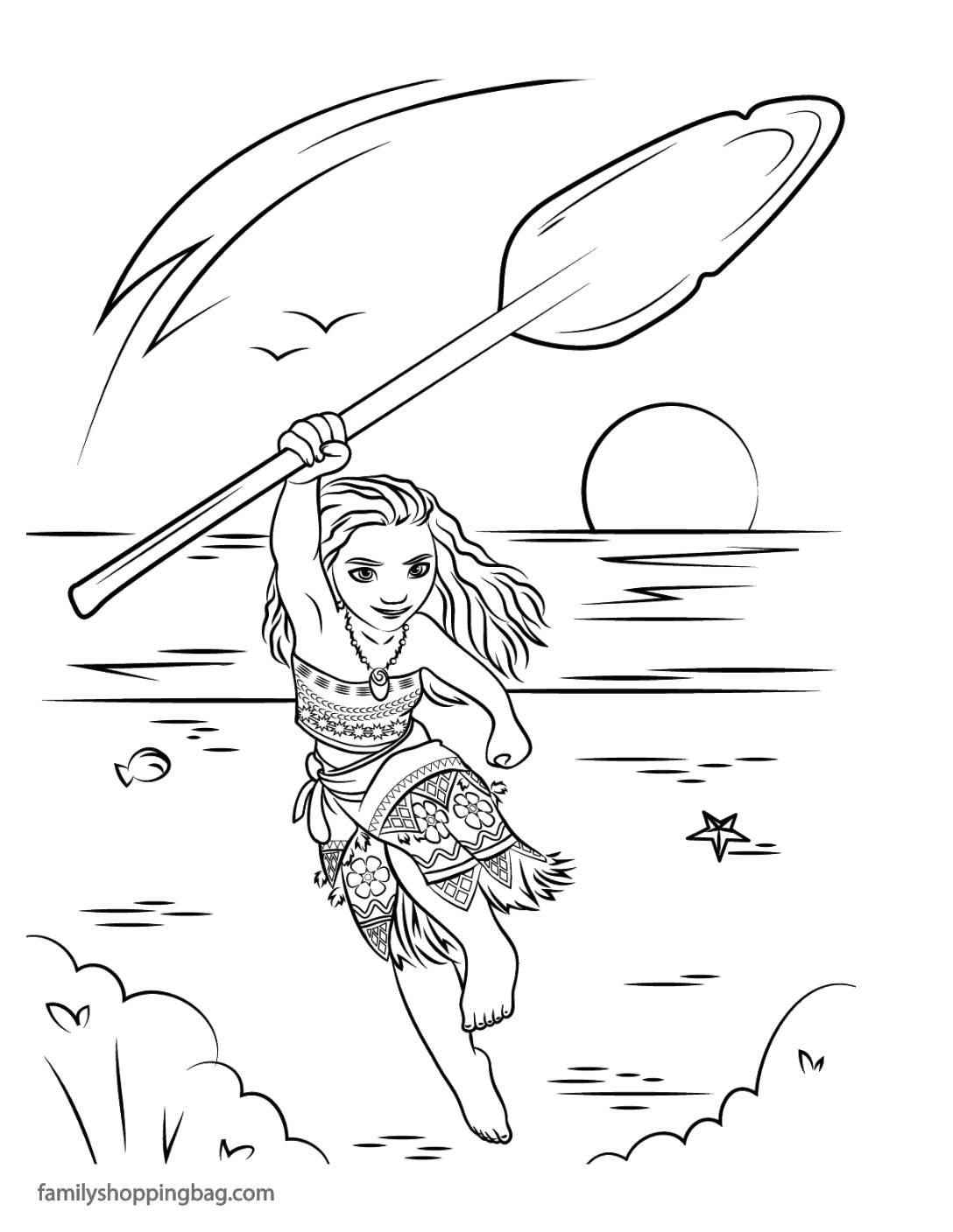 Coloring Page 2 Moana Coloring Pages