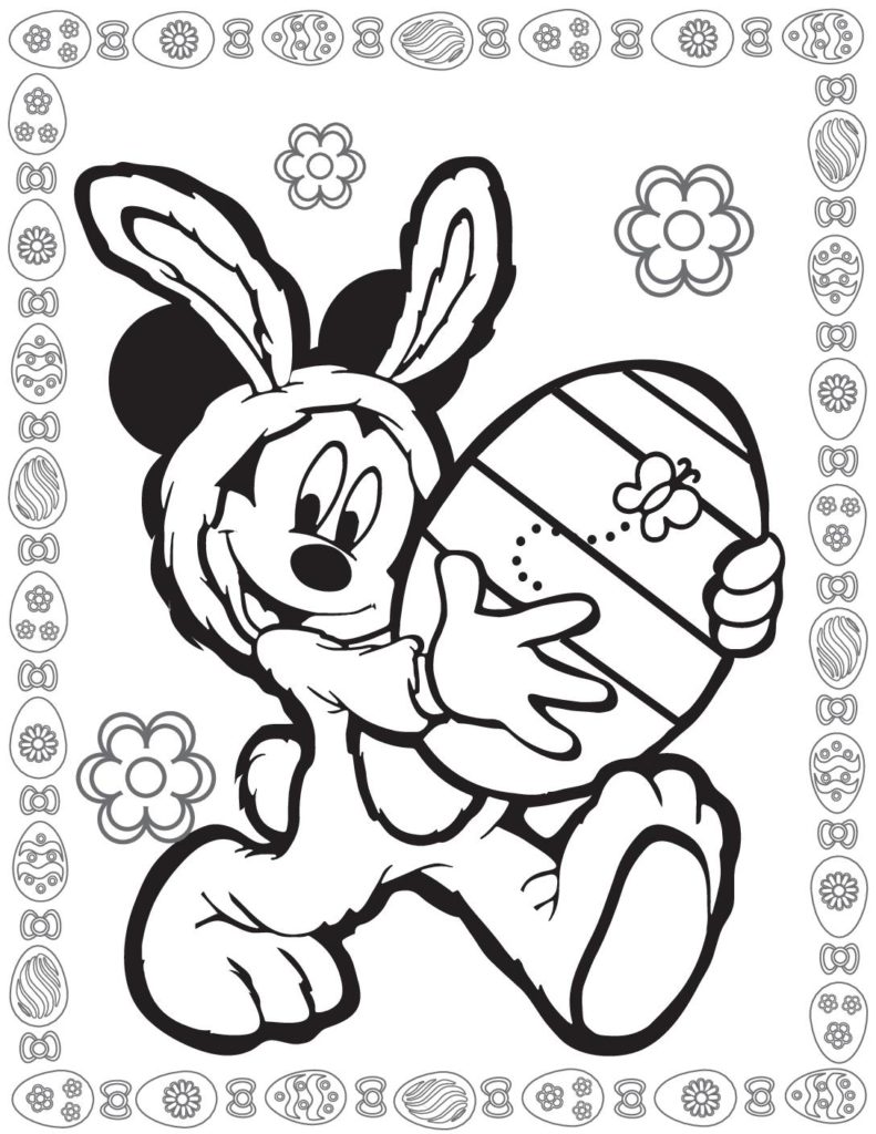 Coloring Page  Mouse Easter  pdf