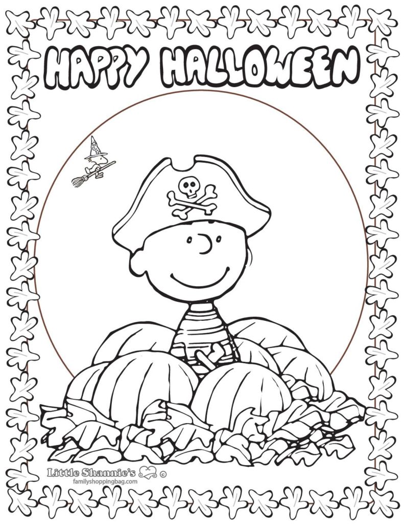 Coloring Page  Peanuts Halloween  pdf
