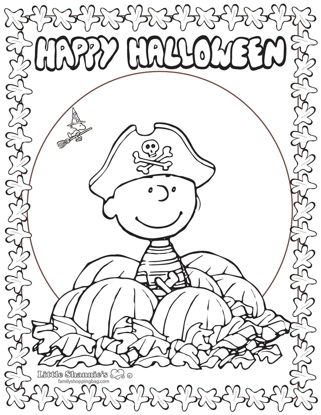 Coloring Page 2 Peanuts Halloween