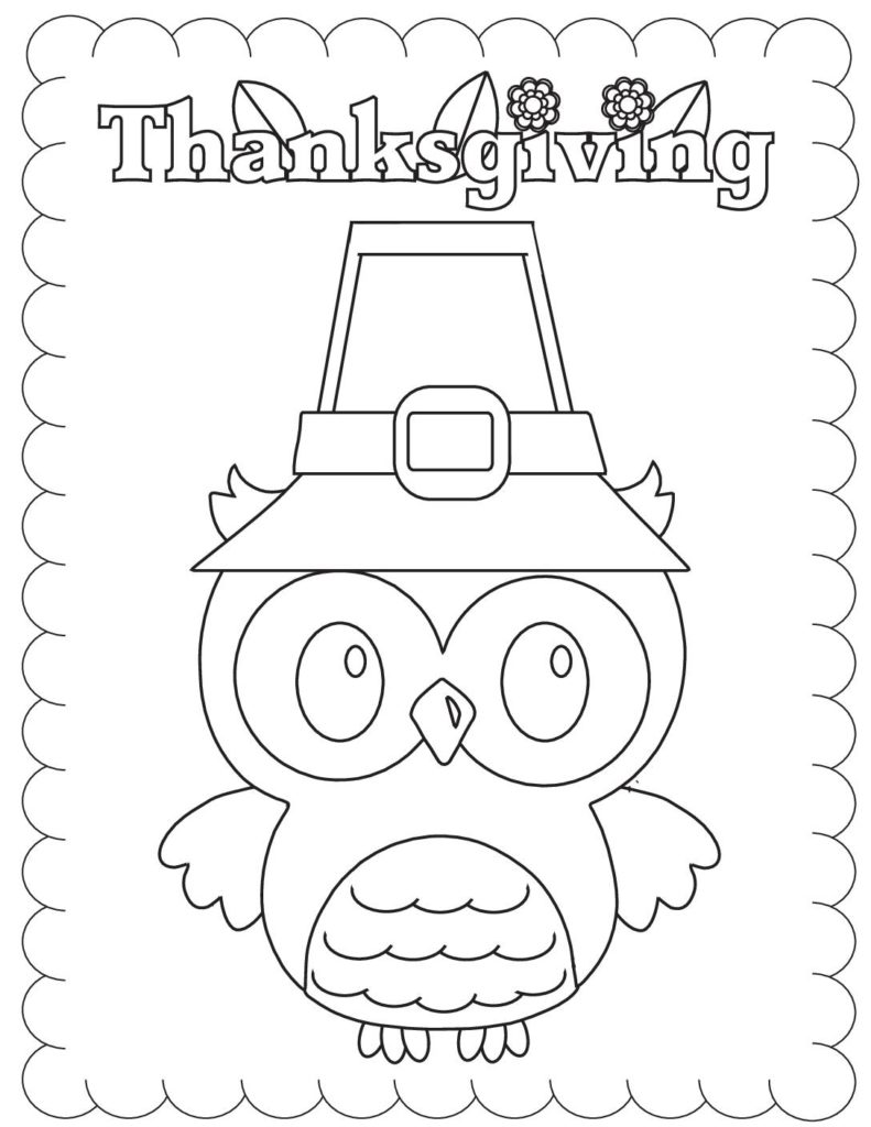Coloring Page  Thanksgiving  pdf