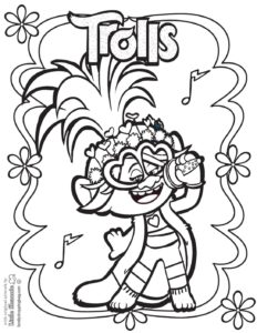 Coloring Page 2 Trolls
