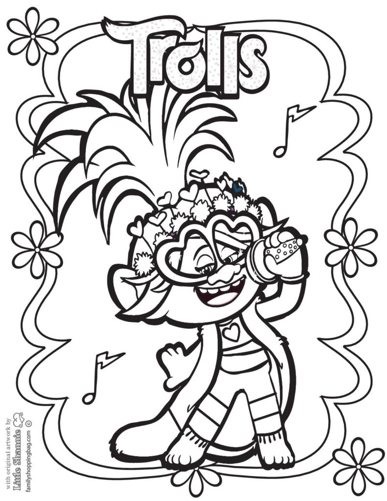 Coloring Page  Trolls  pdf