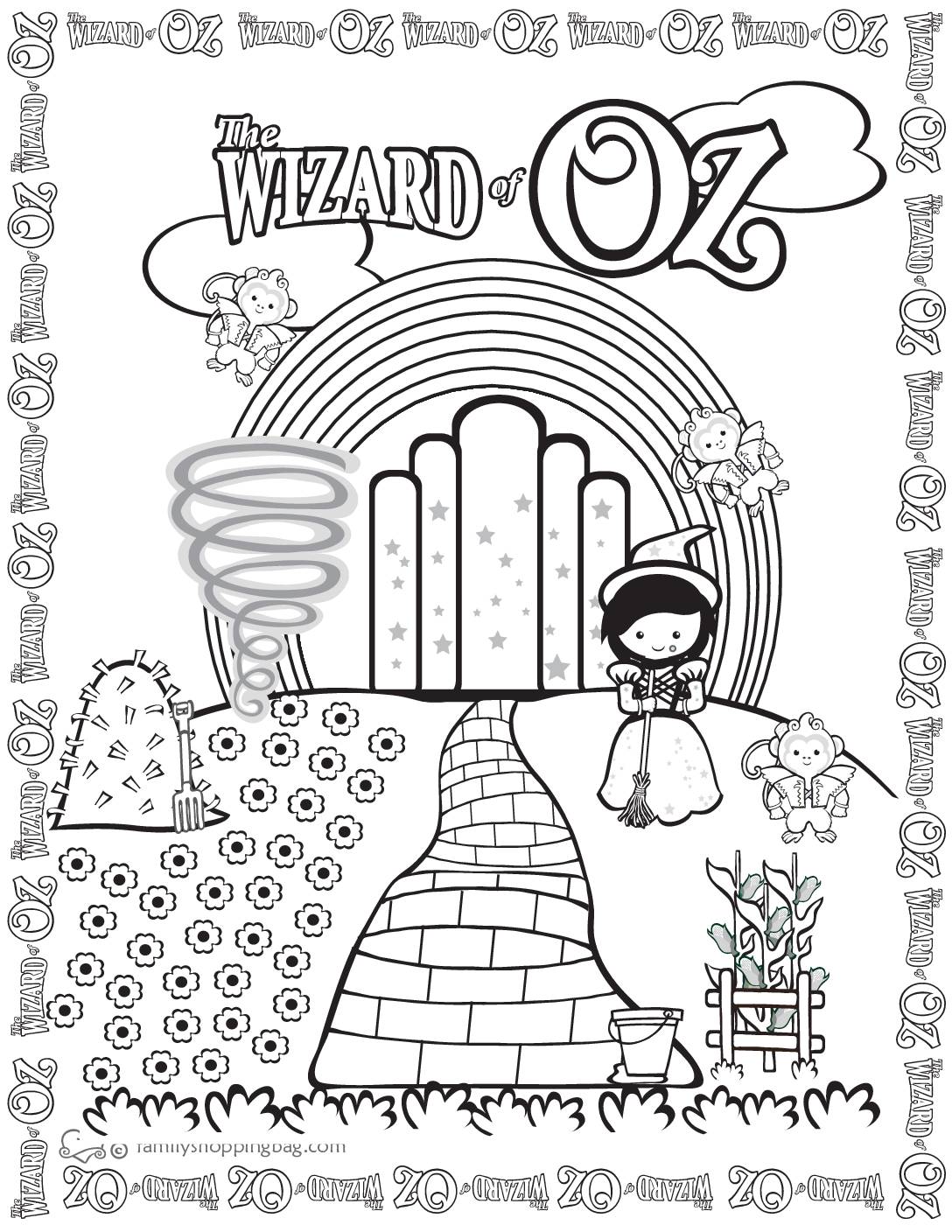 Coloring Page 2 Wizard of Oz