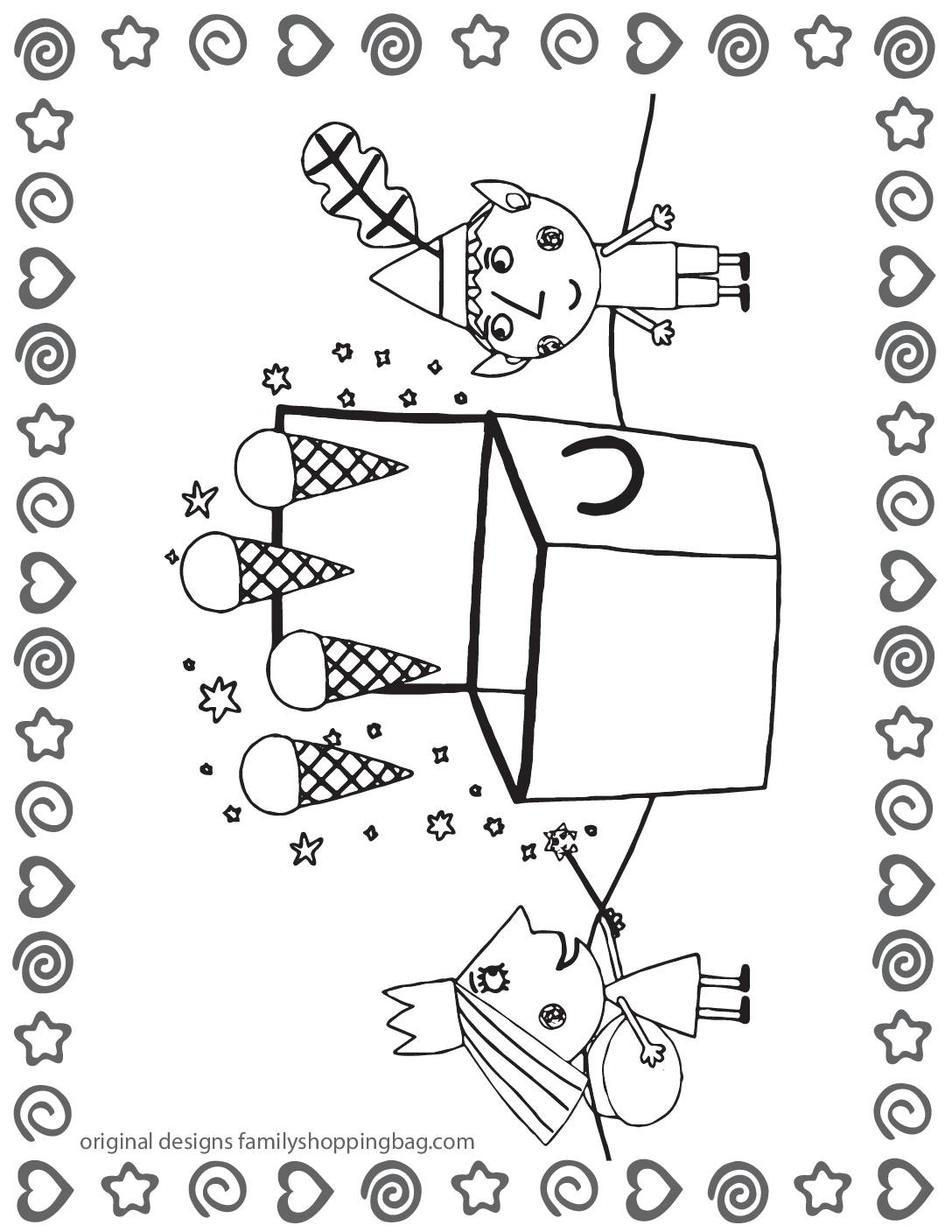 Coloring Page 3 Ben & Holly