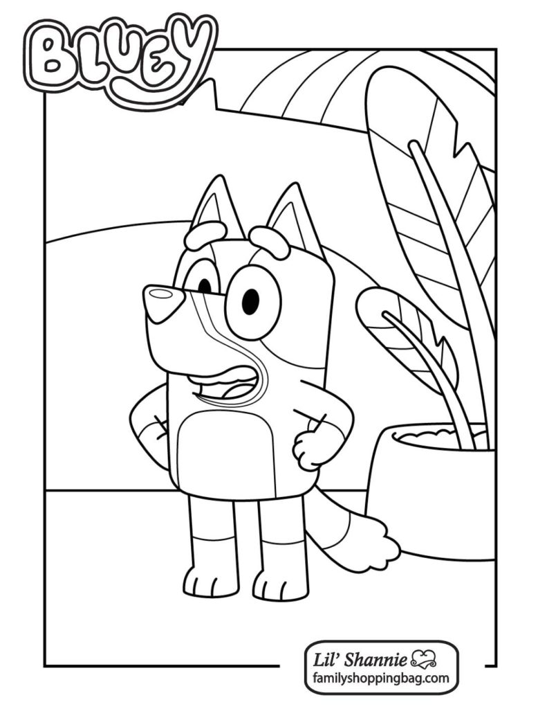 Coloring Page  Bluey  pdf
