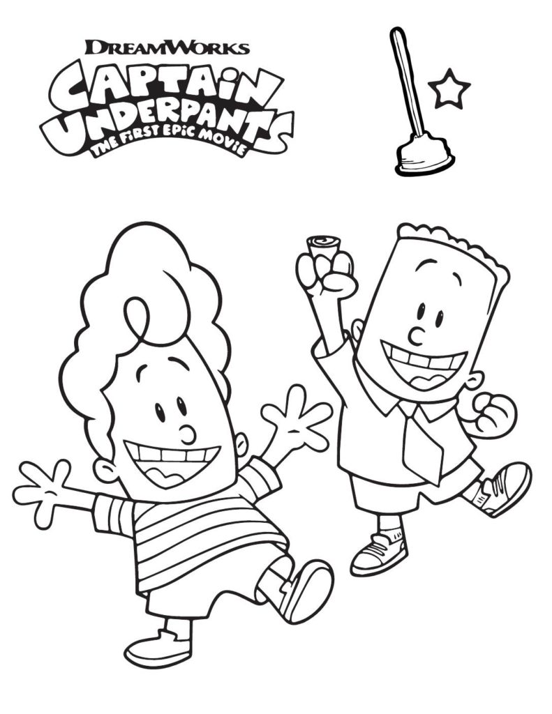 Coloring Page  Captain Underpants  pdf