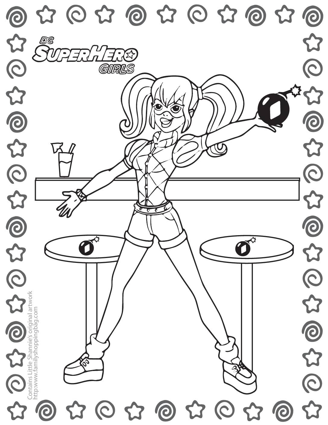 Coloring Page 3 DC Super Hero Girls