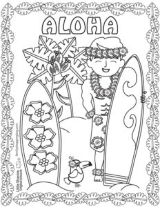 Coloring Page 3 Luau