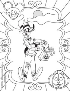 Coloring Page 3 Mickey Halloween