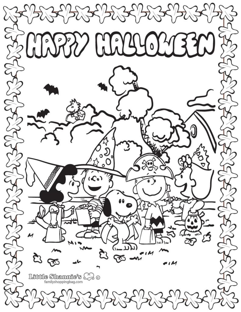 Coloring Page  Peanuts Halloween  pdf