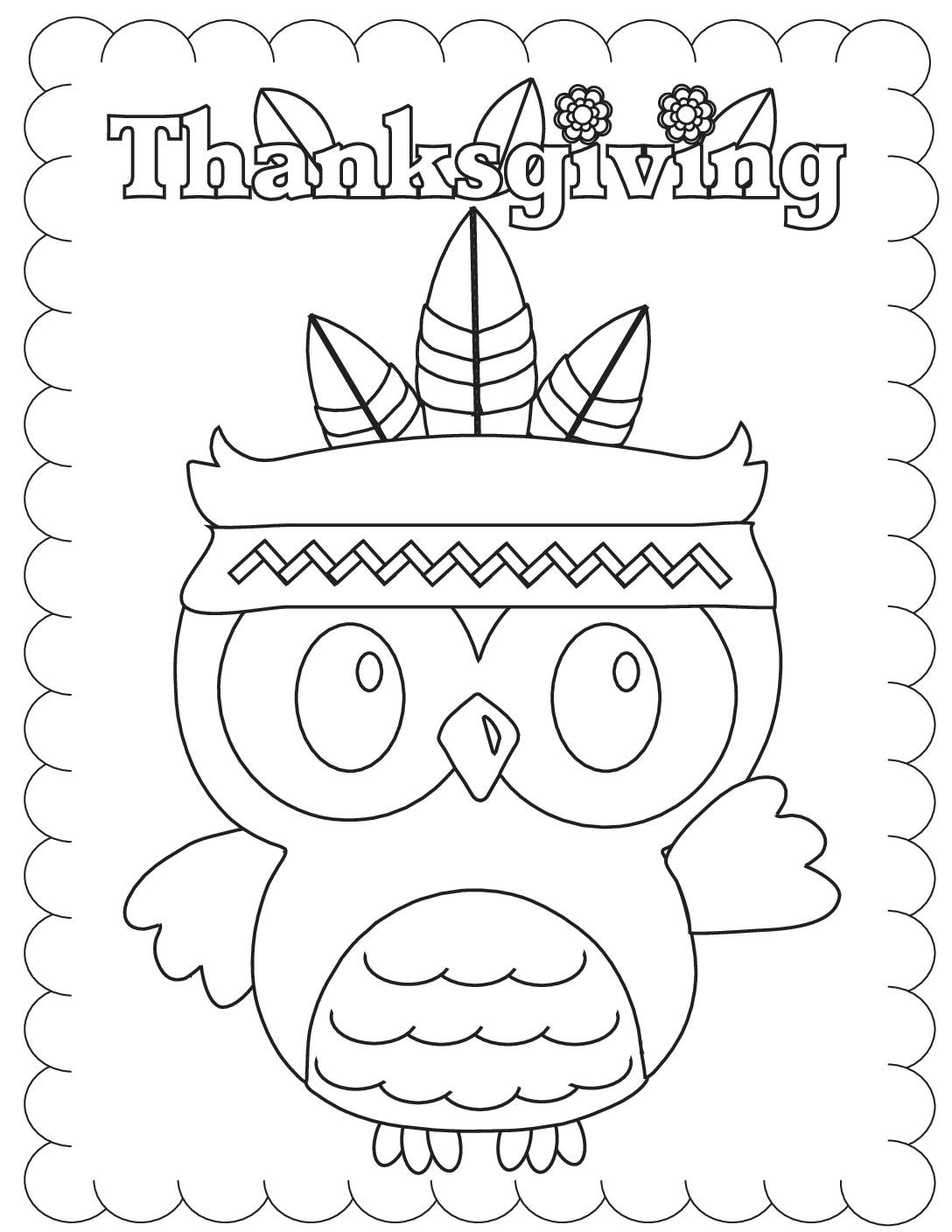 Coloring Page 3 Thanksgiving Coloring Pages
