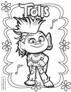 Coloring Page 3 Trolls