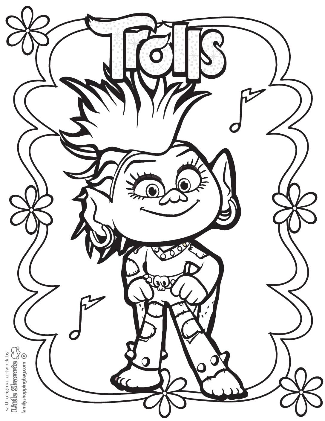 Coloring Page  Trolls  pdf