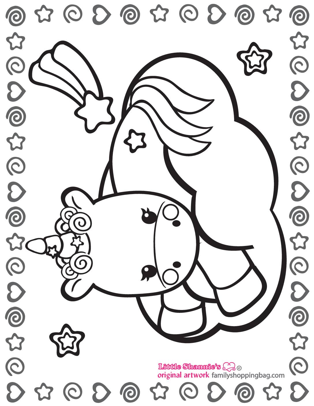 Coloring Page 3 Unicorn Coloring Pages