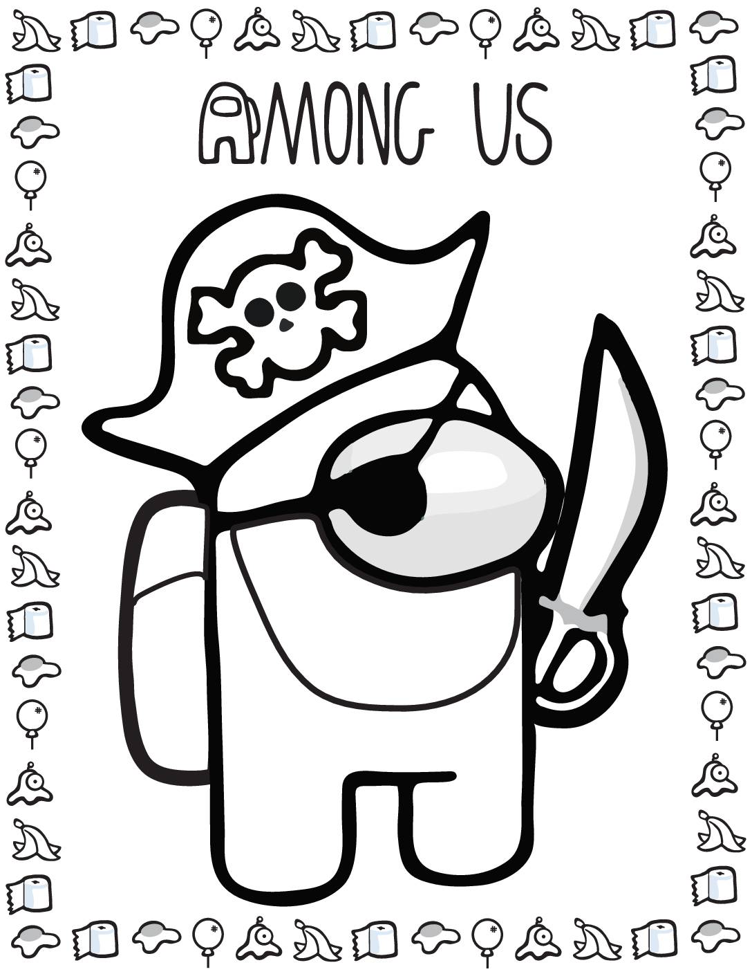 Coloring Page 4 Among US Coloring Pages