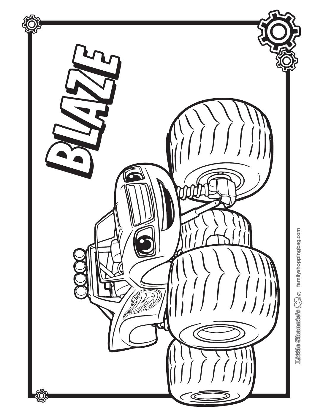 Coloring Page 4 Blaze Coloring Pages