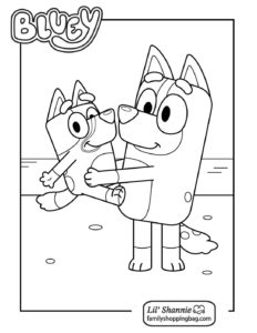 Coloring Page 4 Bluey