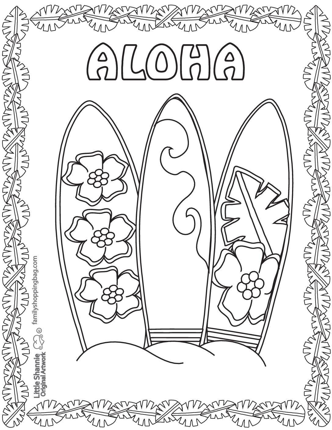 Coloring Page 4 Luau