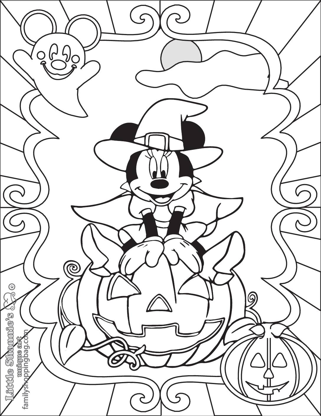 Coloring Page 4 Mickey Halloween