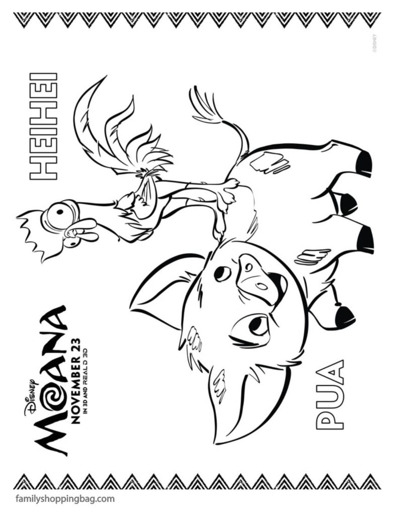 Coloring Page  Moana  pdf