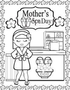 Coloring Page 4 Moms Spa Day
