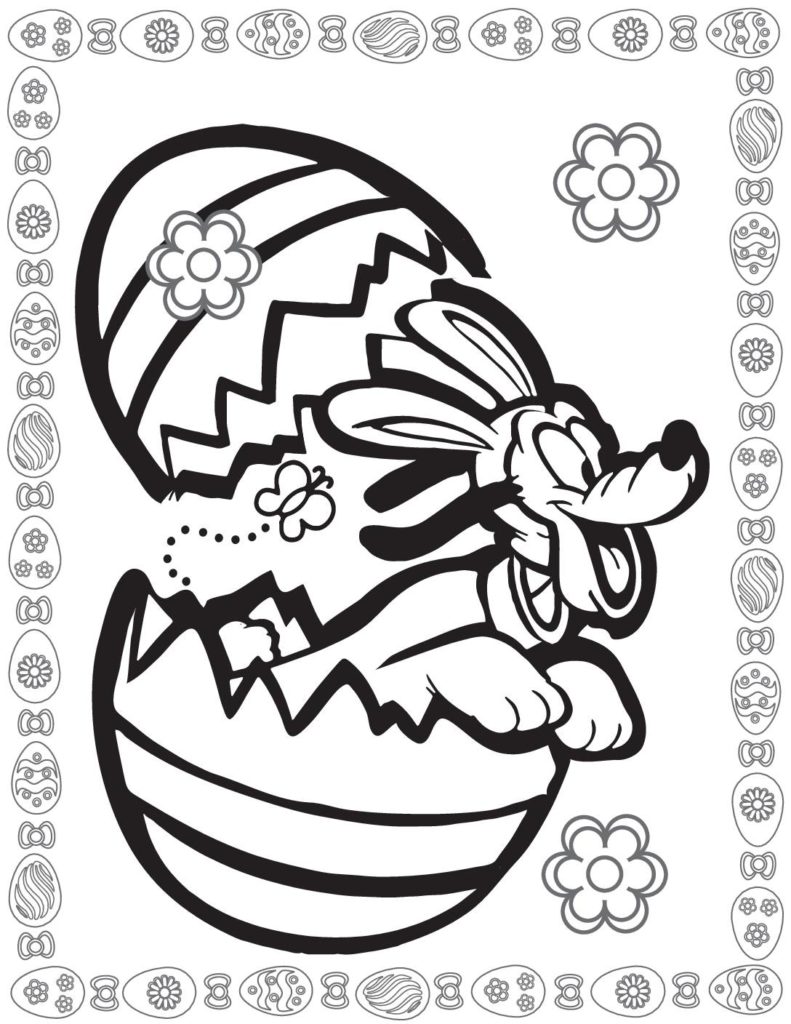Coloring Page  Mouse Easter  pdf