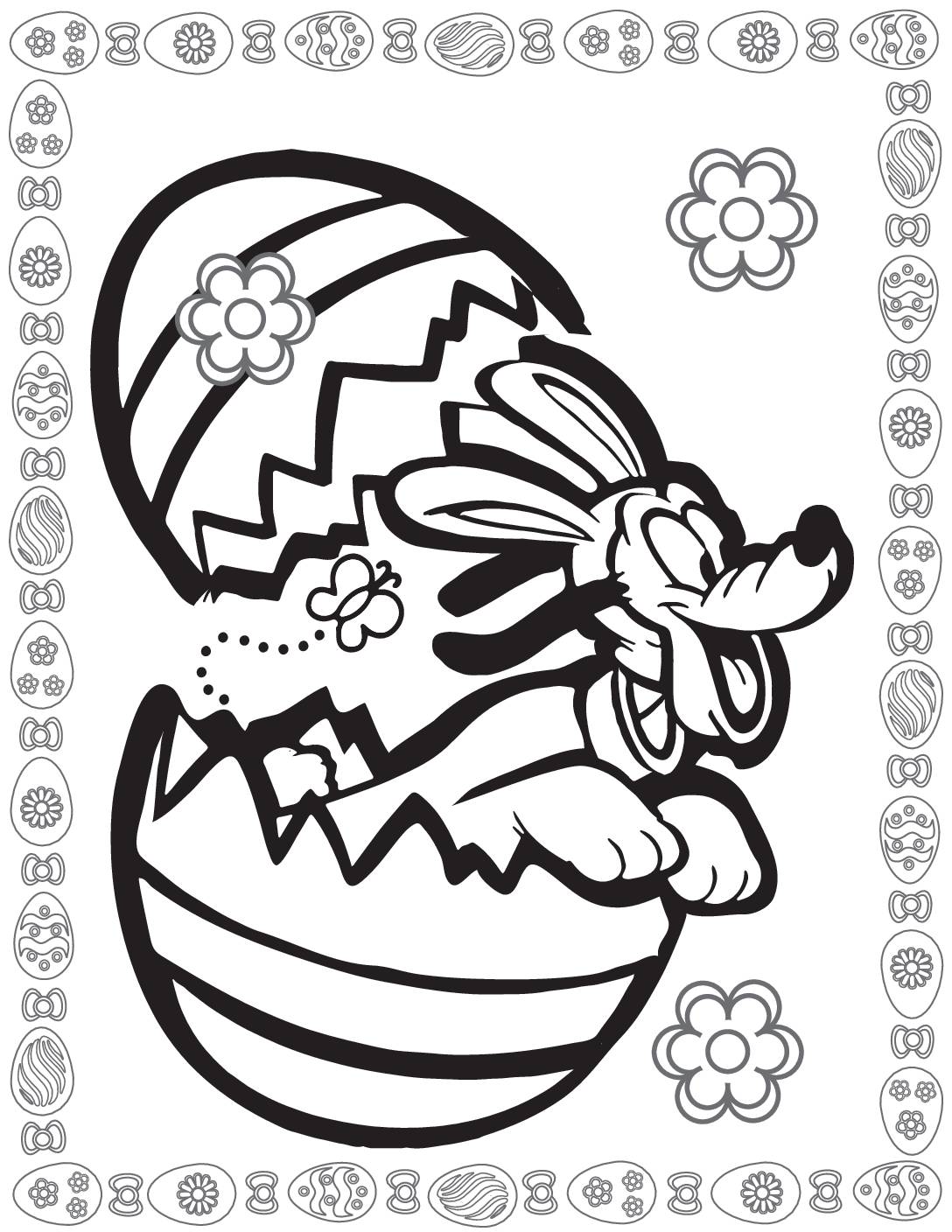 Coloring Page 4 Mouse Easter