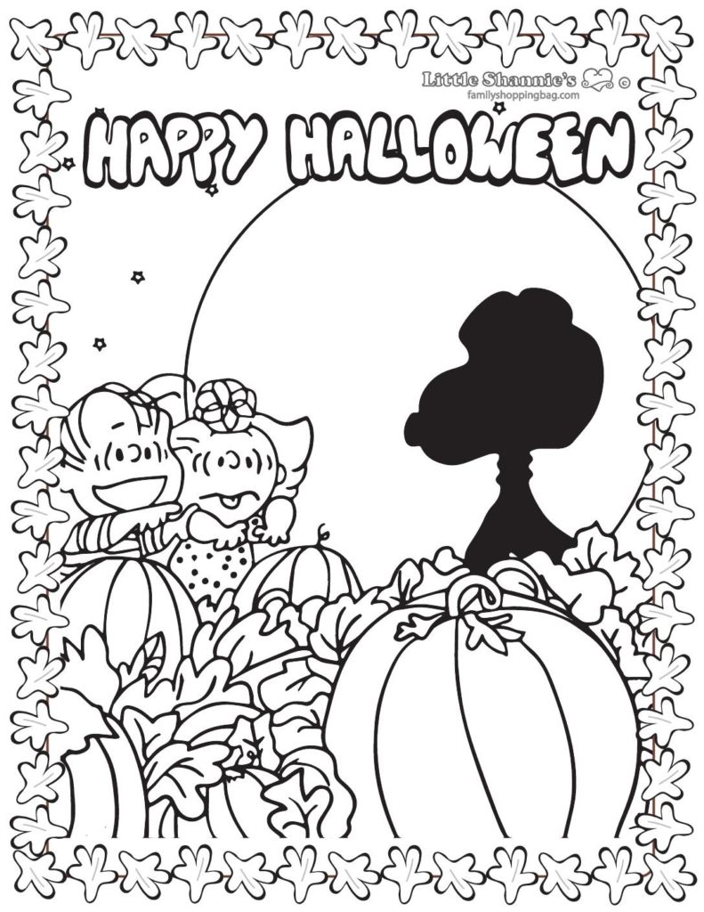 Coloring Page  Peanuts Halloween  pdf