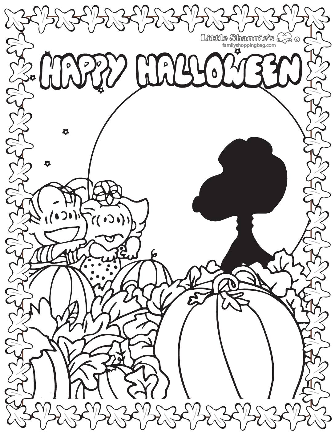 Coloring Page 4 Peanuts Halloween Coloring Pages