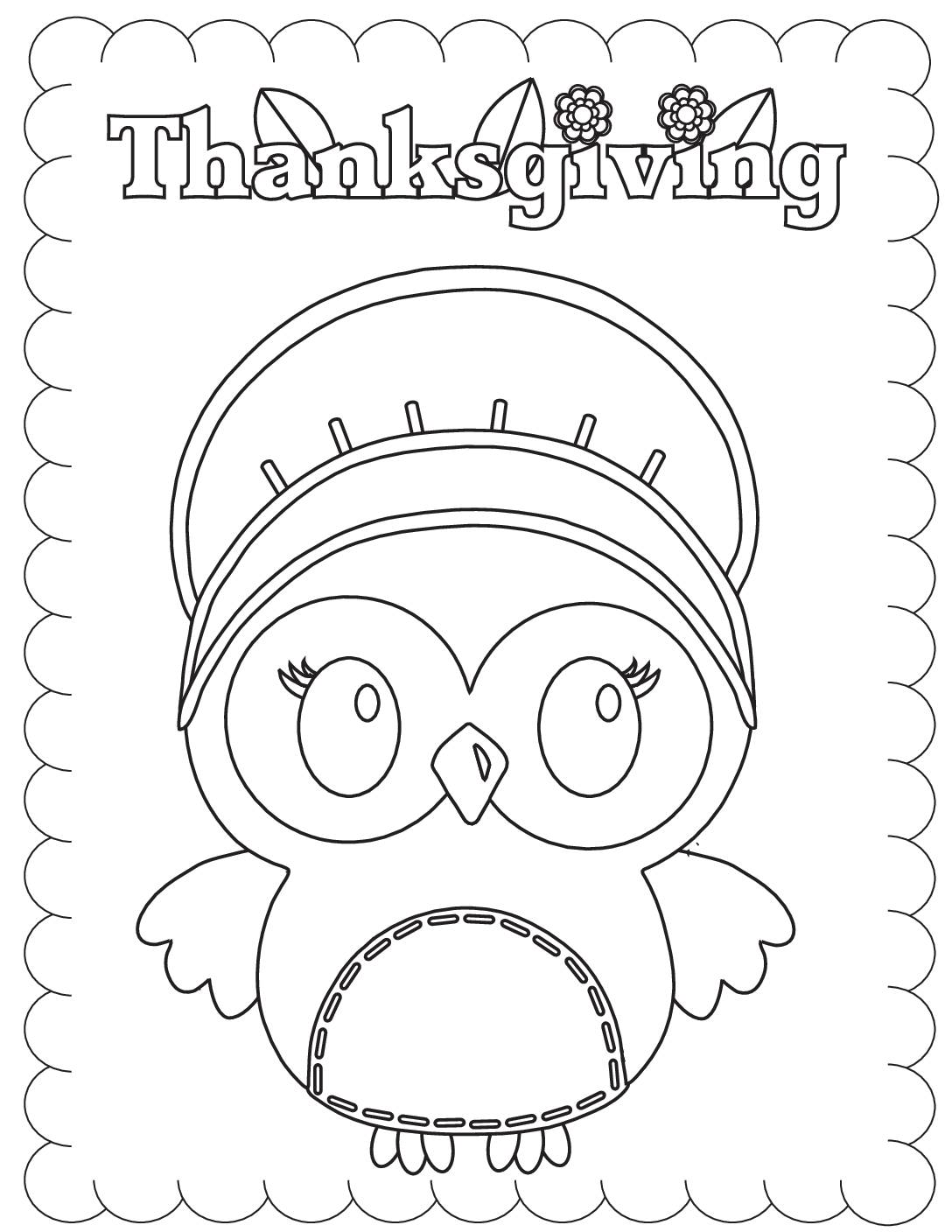 Coloring Page 4 Thanksgiving Coloring Pages