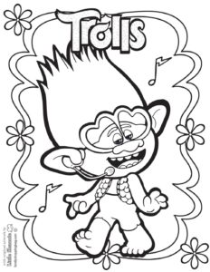 Coloring Page 4 Trolls