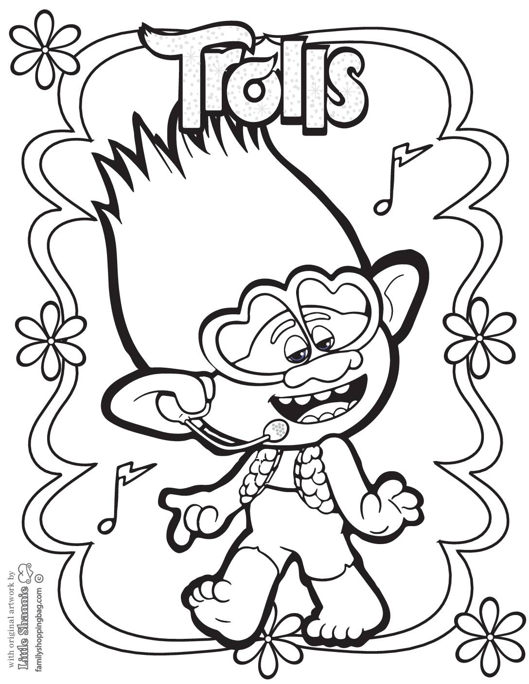 Coloring Page 4 Trolls Coloring Pages