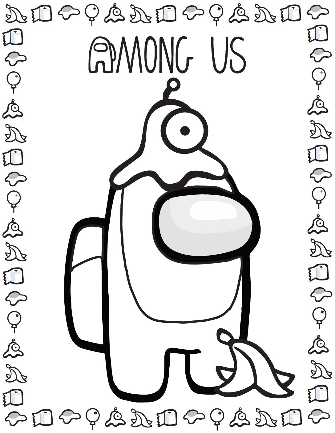 Coloring Page 5 Among US