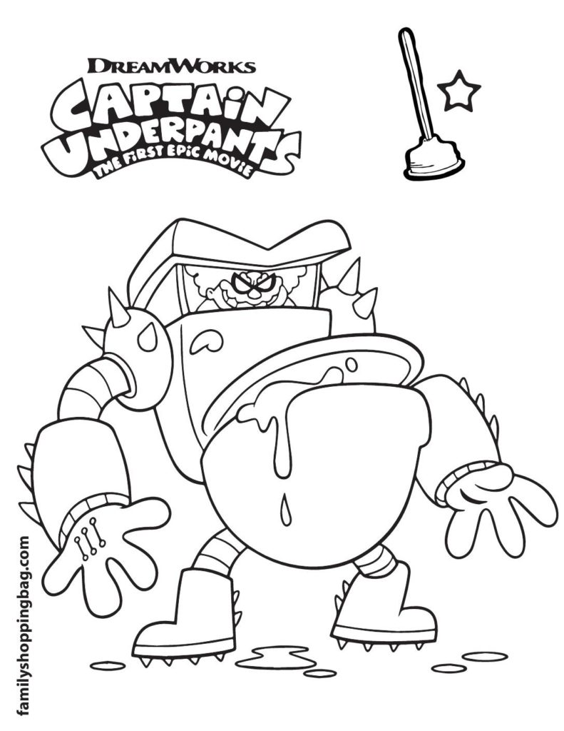 Coloring Page  Captain Underpants  pdf