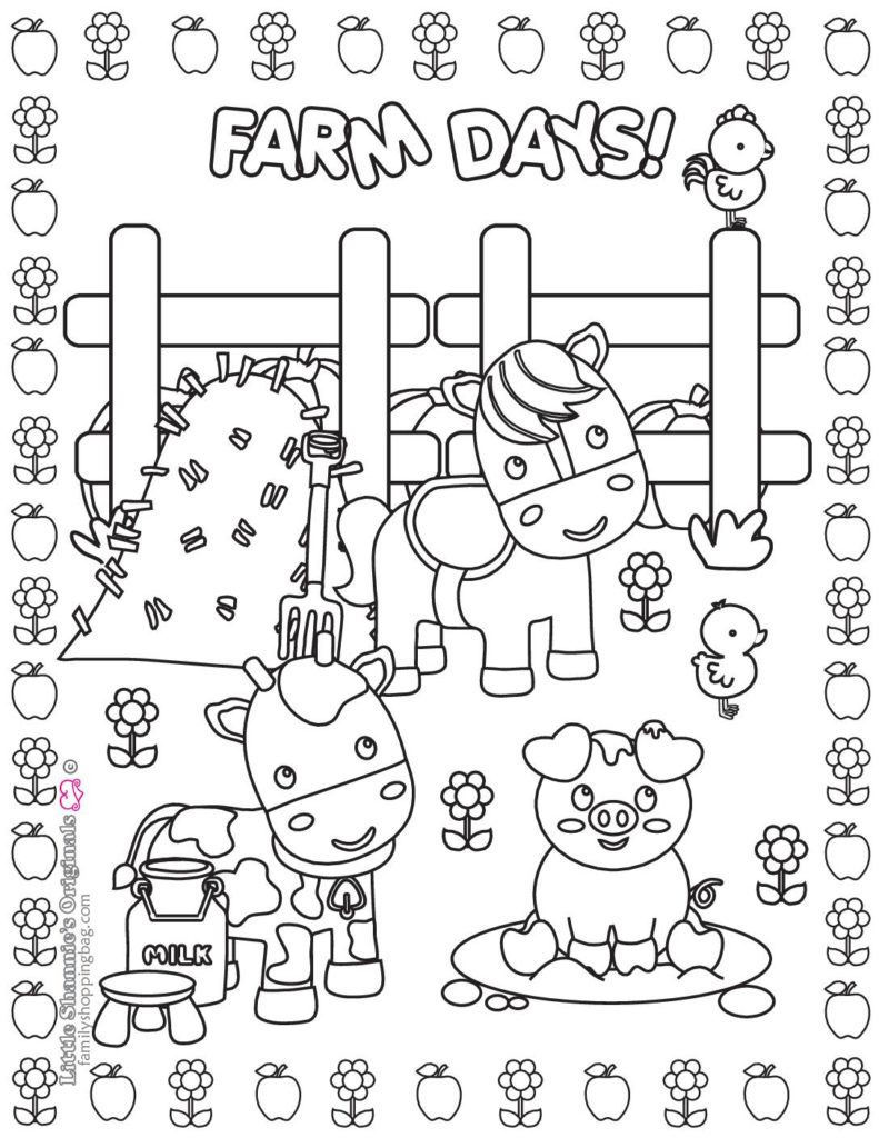 Coloring Page  Farm  pdf