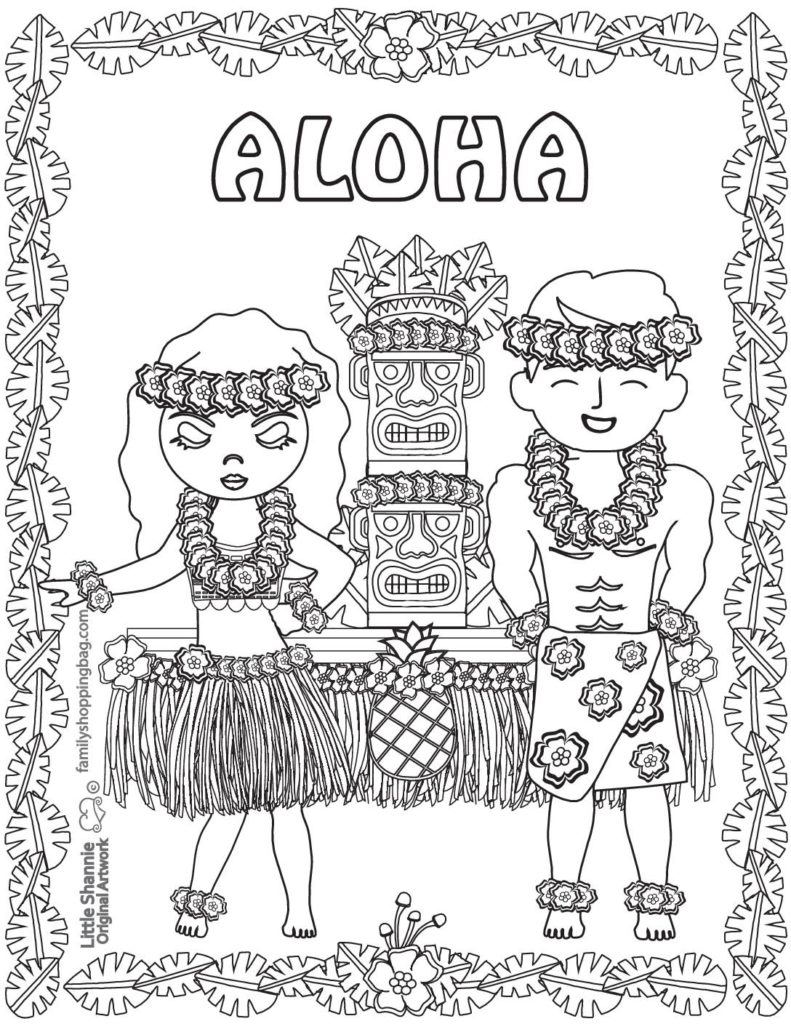 Coloring Page  Luau  pdf