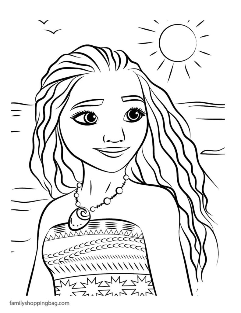 Coloring Page  Moana  pdf