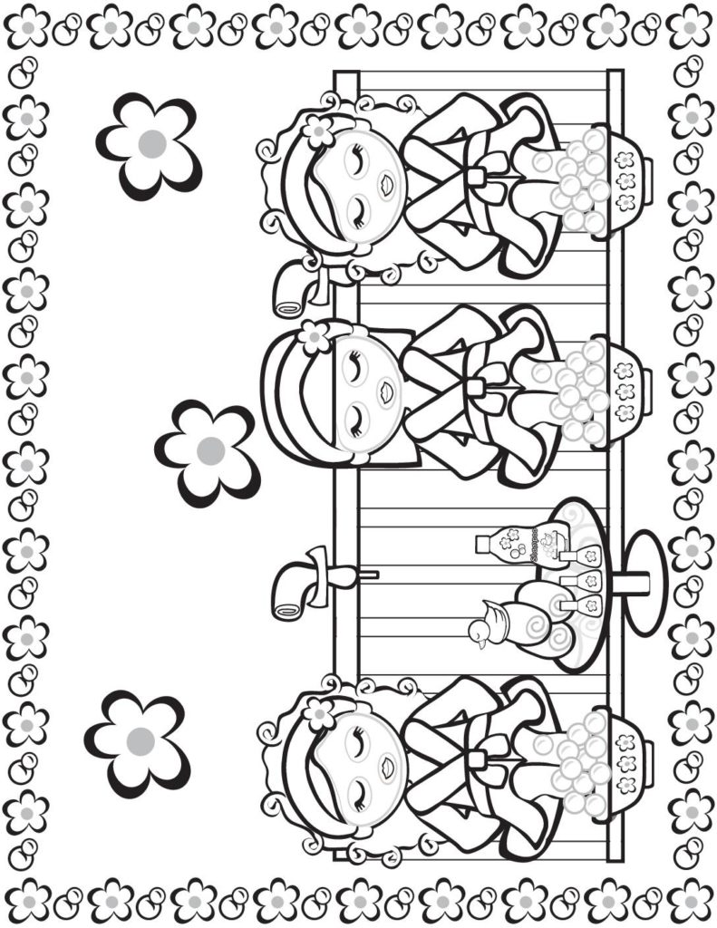 Coloring Page  Moms Spa Day  pdf
