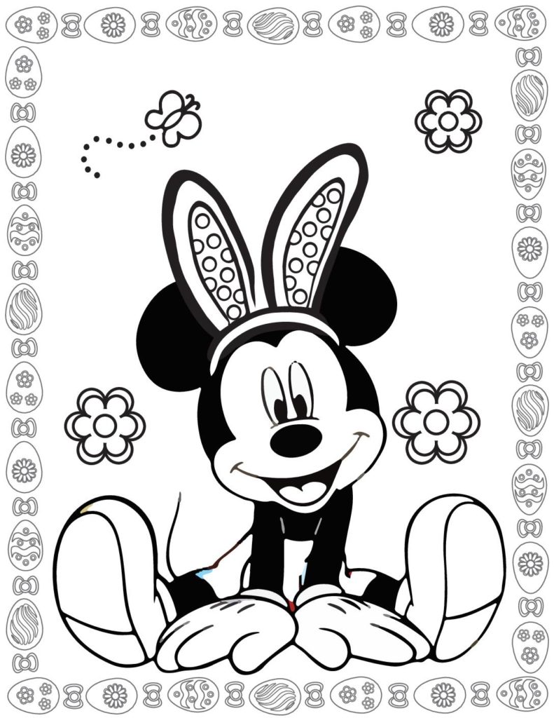 Coloring Page  Mouse Easter  pdf