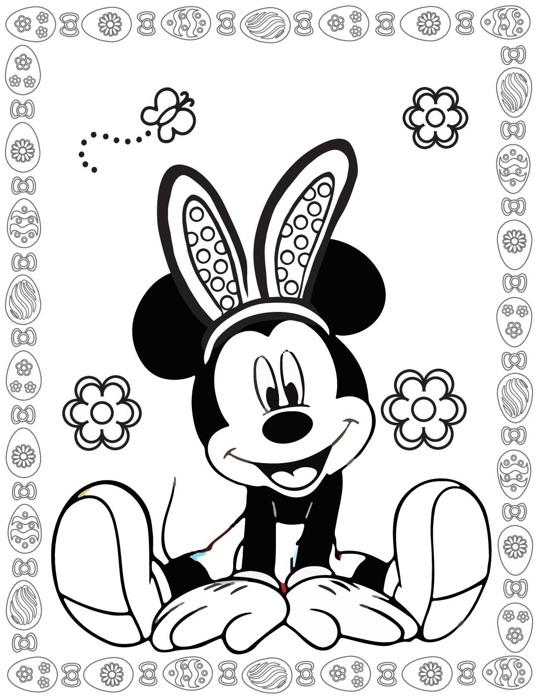 Coloring Page 5 Mouse Easter Coloring Pages