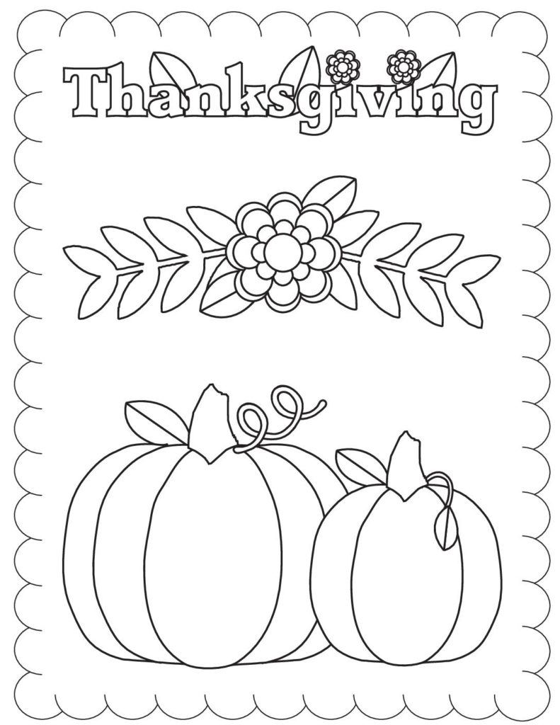 Coloring Page  Thanksgiving  pdf