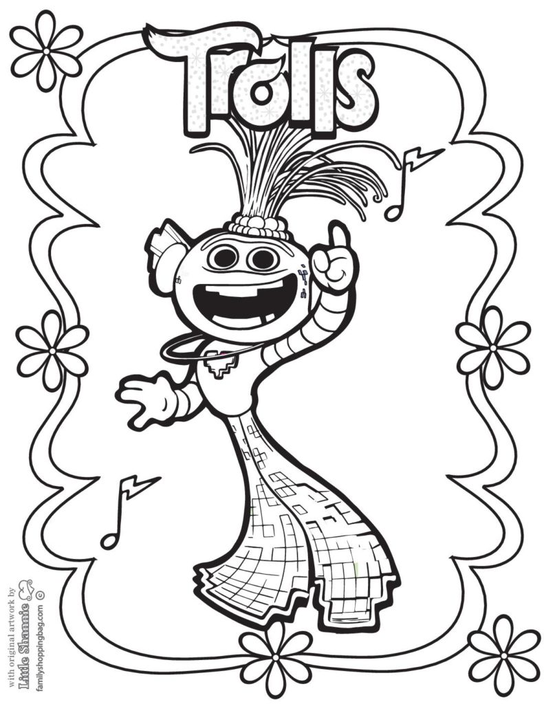 Coloring Page  Trolls  pdf