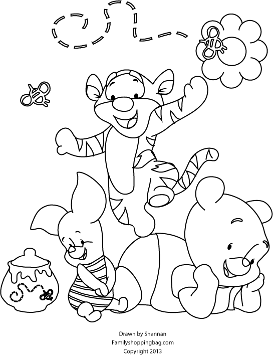 Winnie Pooh Coloring Page Coloring Pages
