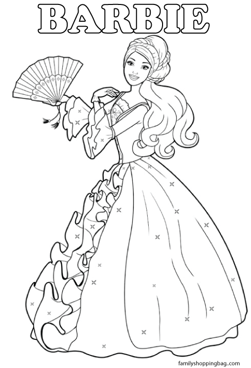 Top 50 Free Printable Barbie Coloring Pages Online